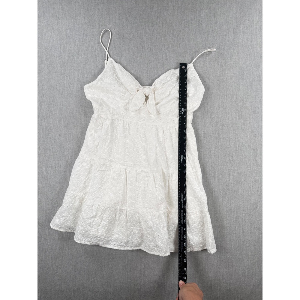 Lost + Wander White Eyelet Tiered Mini Dress Recycled Cotton WDWB03537 Womens - Picture 7 of 7